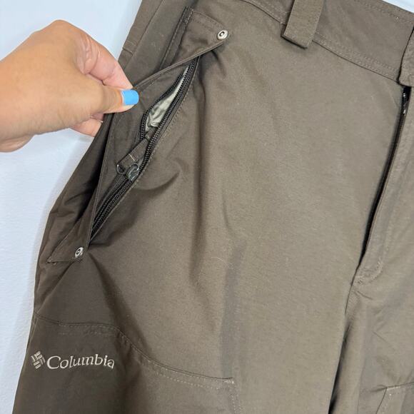 Columbia Mens Winter Snowboard Ski Pants Brown Omni Tech Outdoor Sz L - Picture 5 of 12